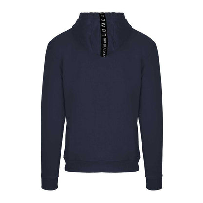Navy - Back - Aquascutum Mens London 1851 Logo Hoodie