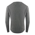 Grey - Back - Aquascutum Mens Tartan Logo Jumper