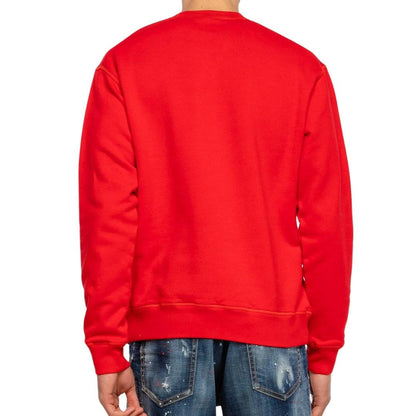 Red - Back - DSquared2 Unisex Adult Icon Logo Sweatshirt