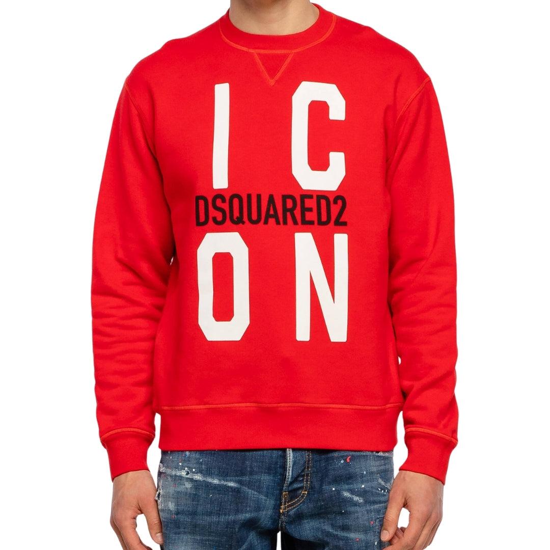 Red - Front - DSquared2 Unisex Adult Icon Logo Sweatshirt