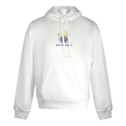 White - Front - Diesel Mens Faded Logo Hoodie