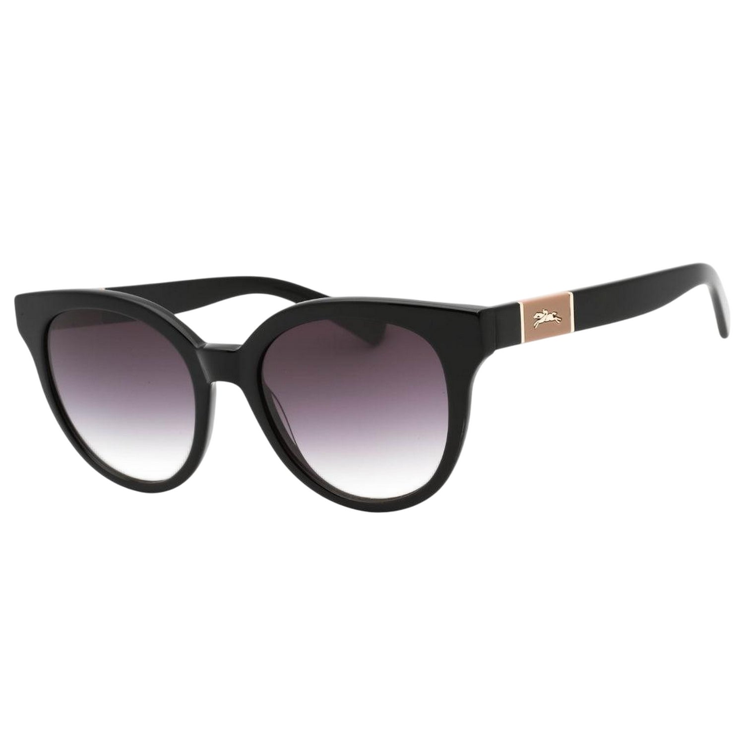 Black - Back - Longchamp Womens-Ladies Round Sunglasses