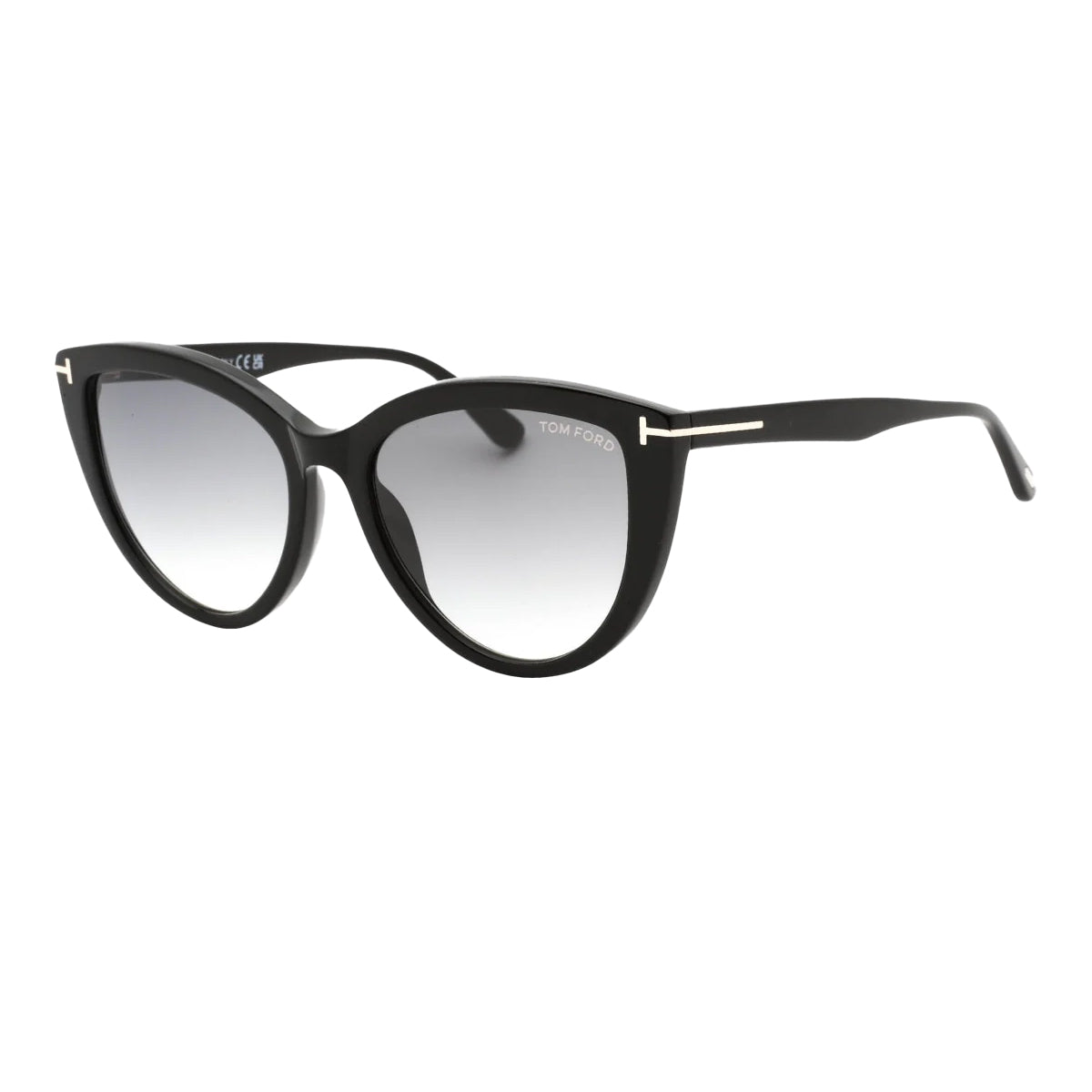 Black - Back - Tom Ford Womens-Ladies Isabella 2 Cat Eye Sunglasses