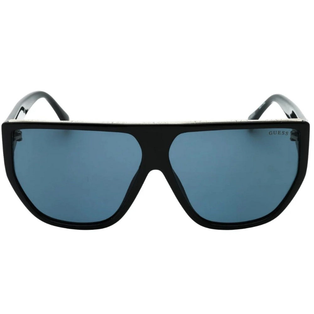Shiny Black - Front - Guess Mens Smoke Sunglasses