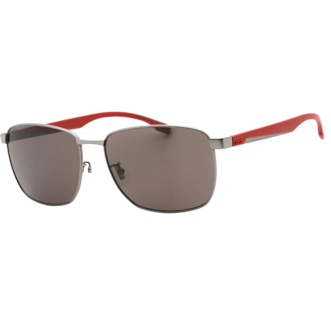 Dark Ruthenium-Grey - Back - Hugo Boss Mens Rectangle Sunglasses