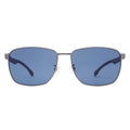 Dark Ruthenium-Blue - Front - Hugo Boss Mens Rectangle Sunglasses