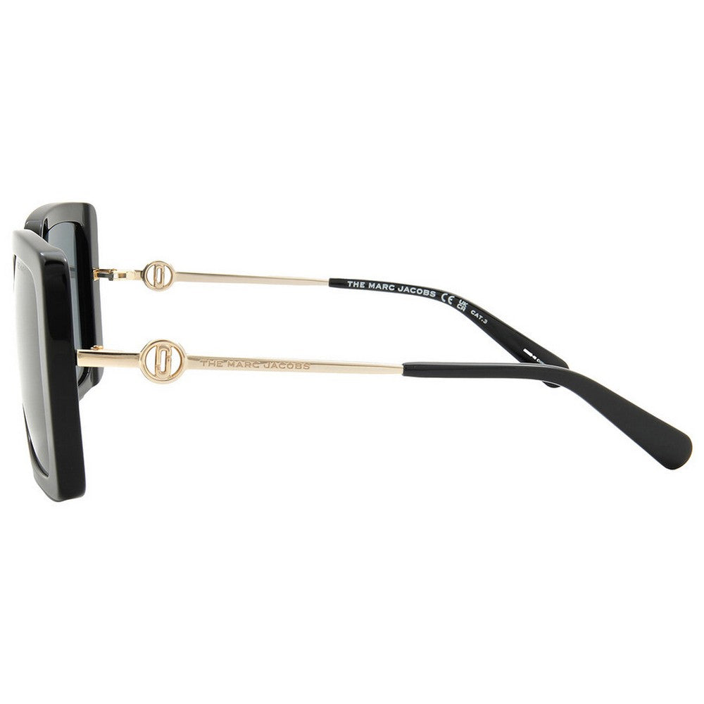 Grey-Black - Side - Marc Jacob Womens-Ladies Square Frame Sunglasses