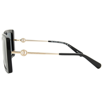 Grey-Black - Side - Marc Jacob Womens-Ladies Square Frame Sunglasses