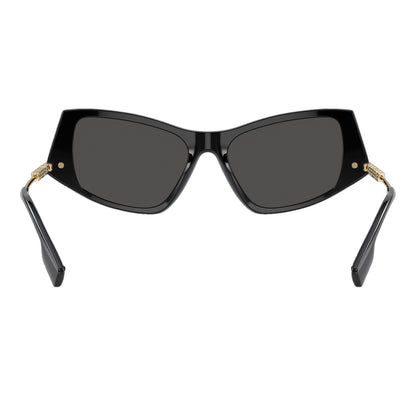 Blue-Grey - Back - Burberry Logo Sunglasses