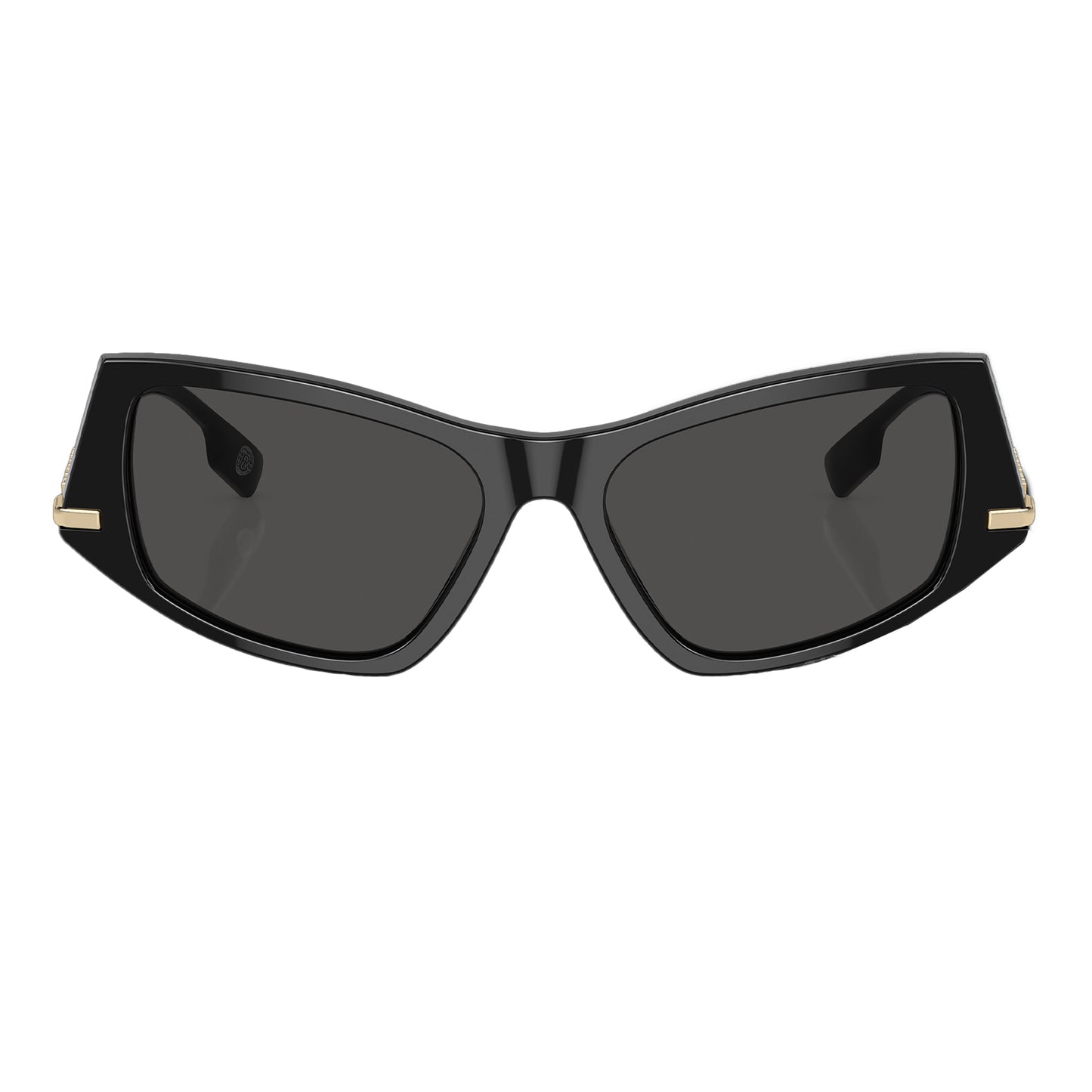 Blue-Grey - Front - Burberry Logo Sunglasses