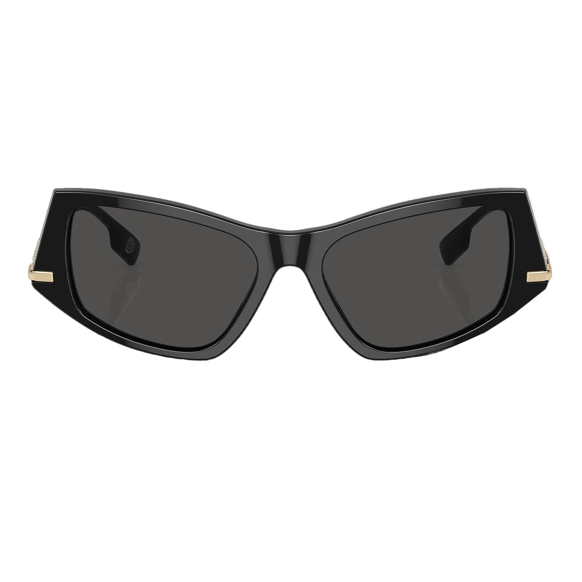 Blue-Grey - Front - Burberry Logo Sunglasses