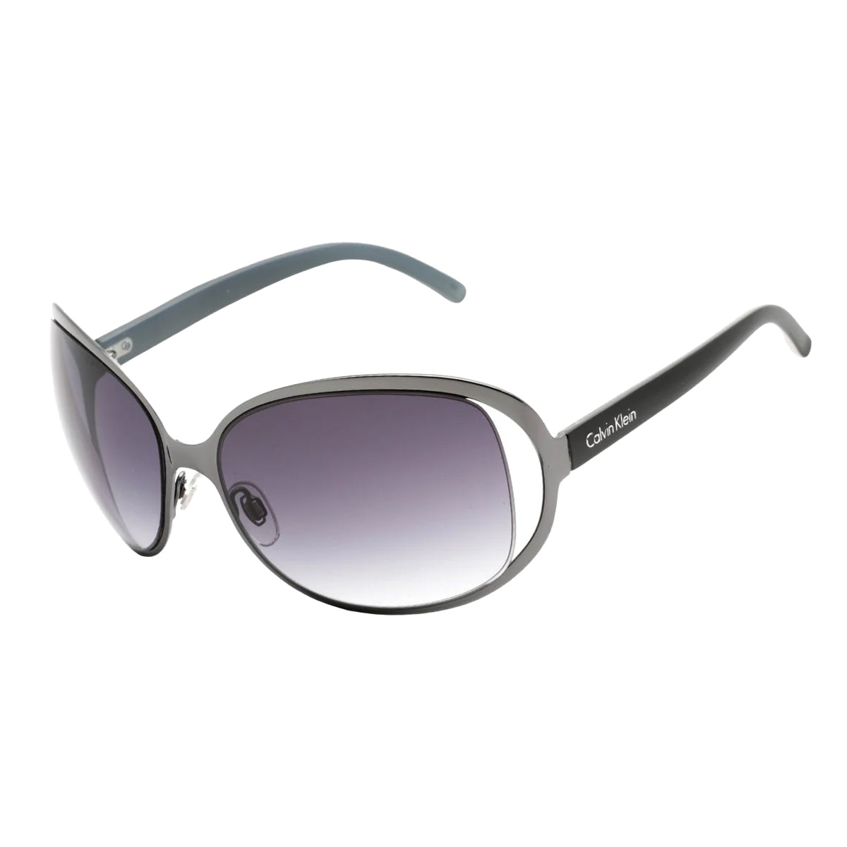 Grey - Back - Calvin Klein Womens-Ladies Oval Sunglasses