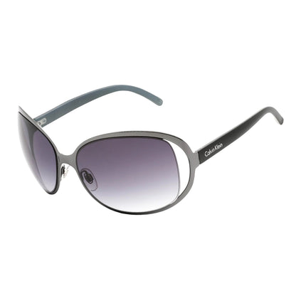 Grey - Back - Calvin Klein Womens-Ladies Oval Sunglasses
