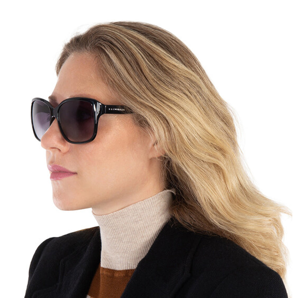 Black - Pack Shot - Calvin Klein Womens-Ladies Square Sunglasses