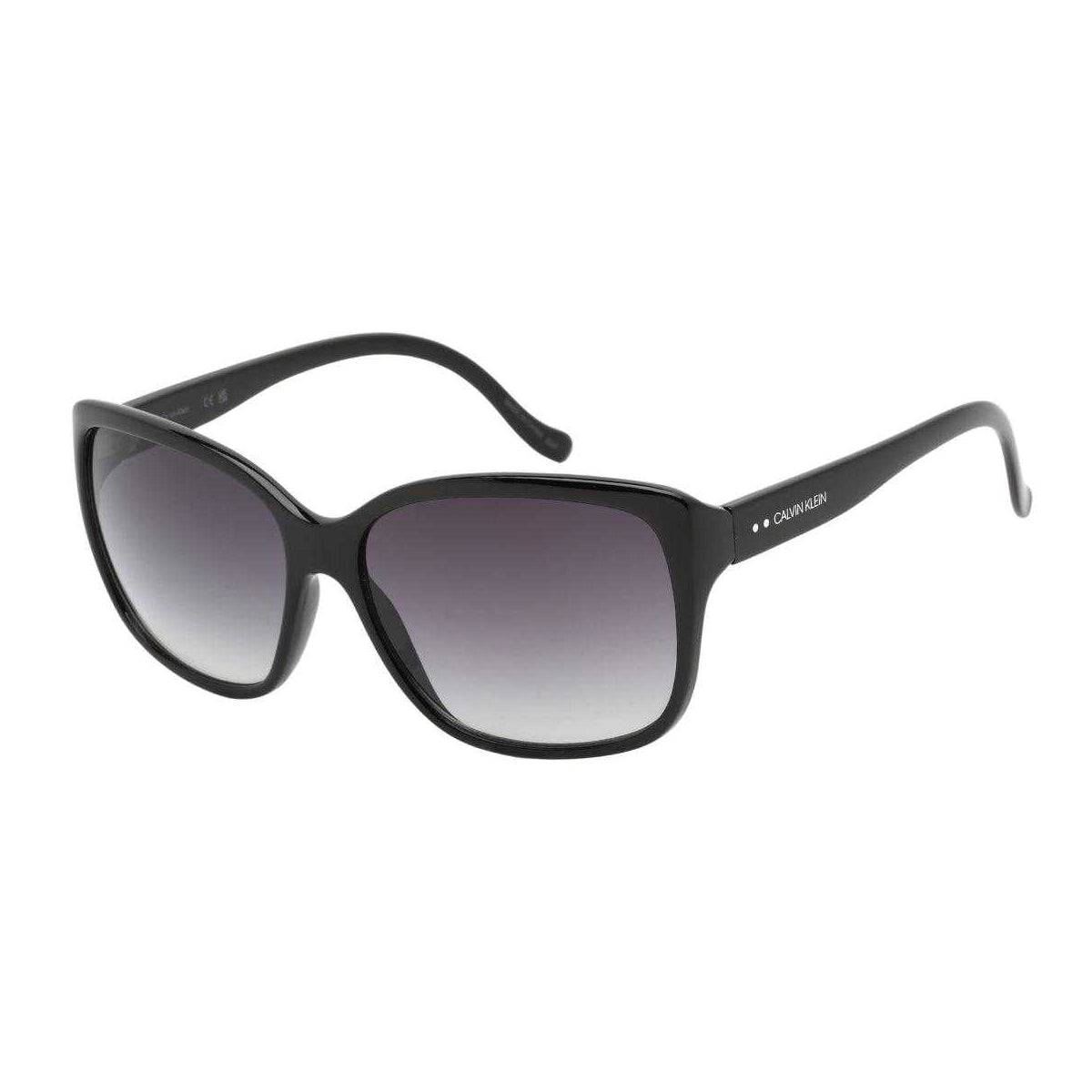 Black - Side - Calvin Klein Womens-Ladies Square Sunglasses
