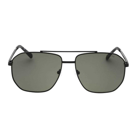 Green-Black - Front - Guess Mens Matte Sunglasses
