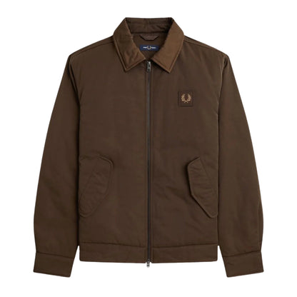 Dark Brown - Front - Fred Perry Unisex Adult Suited Zipped Jacket