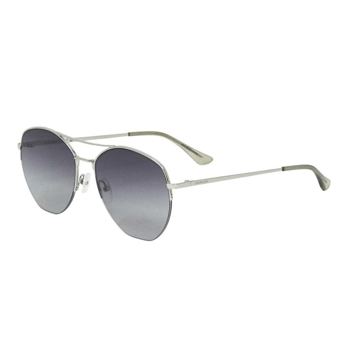 Silver - Back - Calvin Klein Mens Smoke Sunglasses
