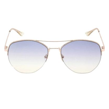 Navy-Gold - Front - Calvin Klein Mens Smoke Sunglasses