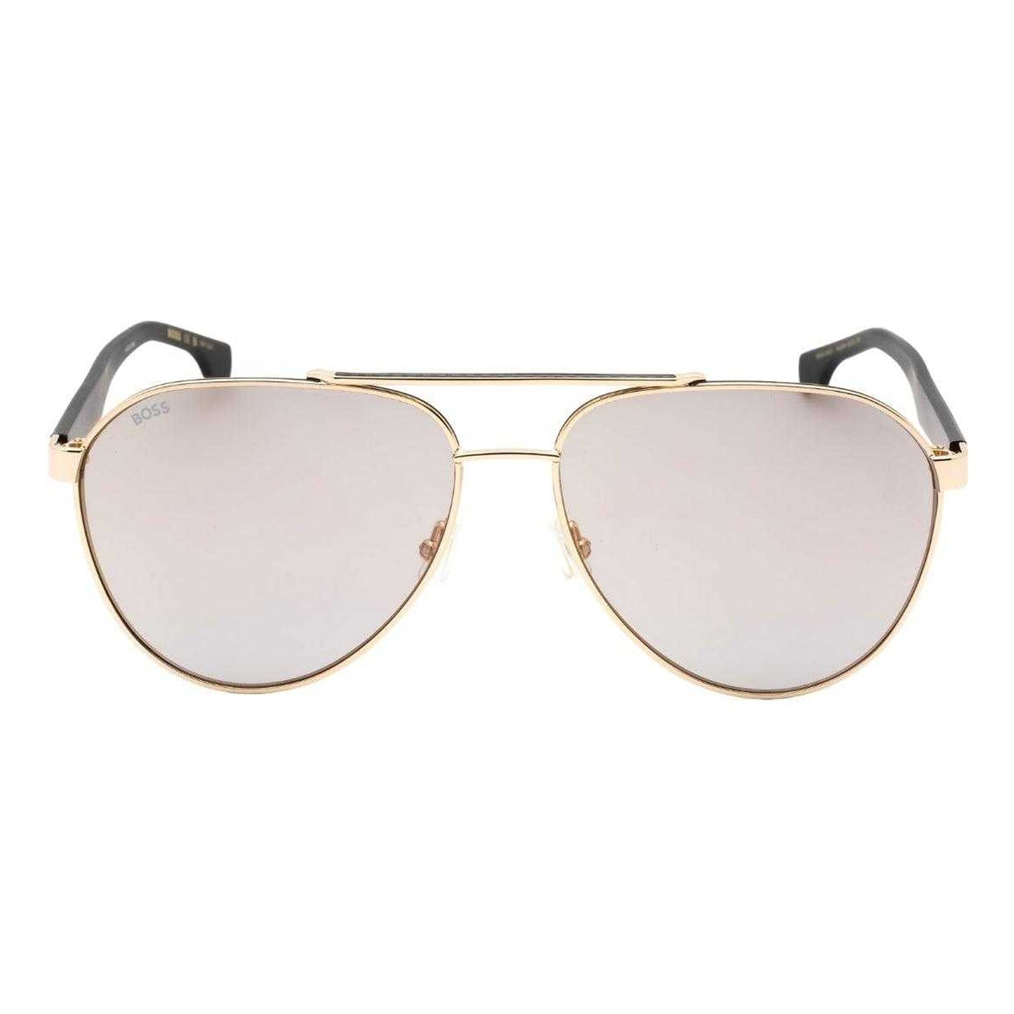 Black-Gold - Back - Hugo Boss Mens Plain Sunglasses