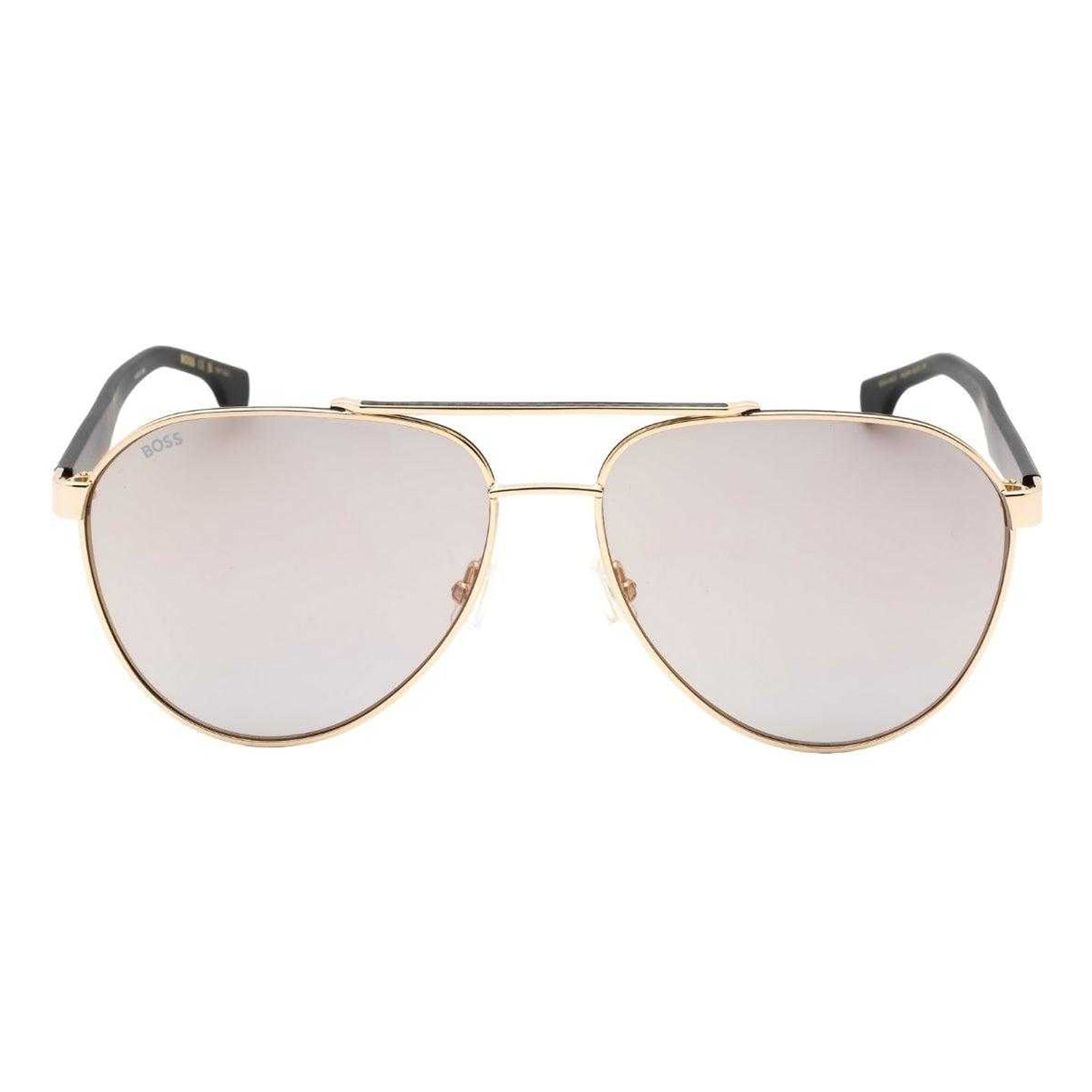 Black-Gold - Back - Hugo Boss Mens Plain Sunglasses