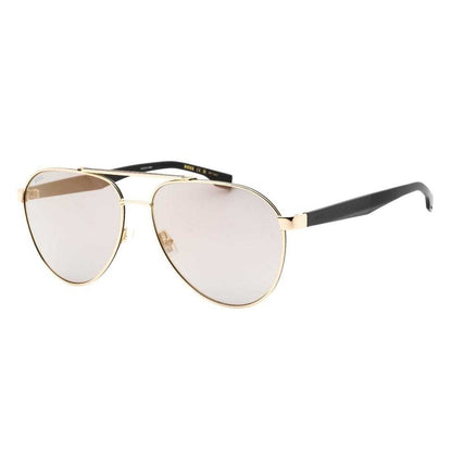 Black-Gold - Front - Hugo Boss Mens Plain Sunglasses