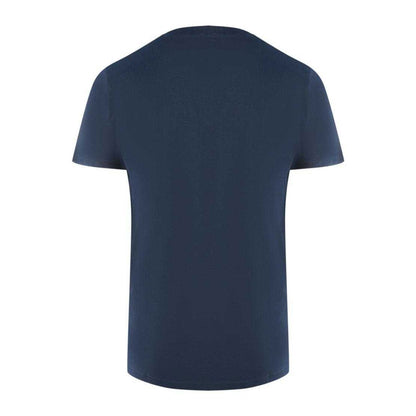 Navy Blue - Back - Aquascutum Mens London Aldis Tonal Logo T-Shirt