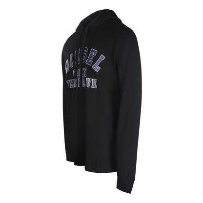 Black - Side - Diesel Unisex Adult The Brave Logo Hoodie