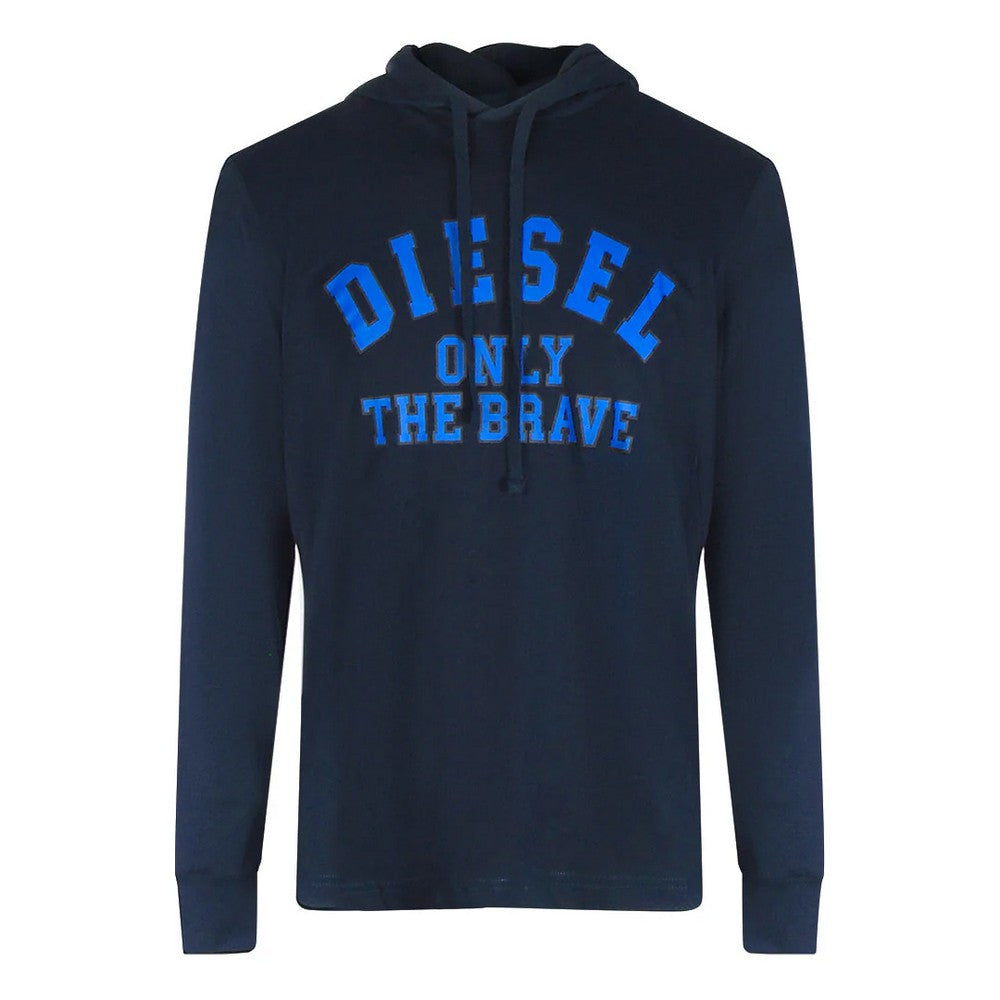 Navy Blue - Front - Diesel Unisex Adult The Brave Logo Hoodie