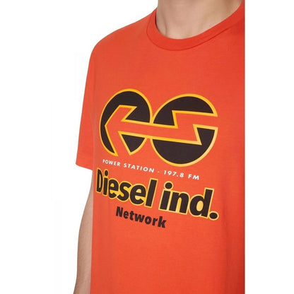 Orange-Black - Lifestyle - Diesel Unisex Adult Power Station Logo T-Shirt