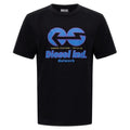 Black-Blue - Front - Diesel Unisex Adult Power Station Logo T-Shirt