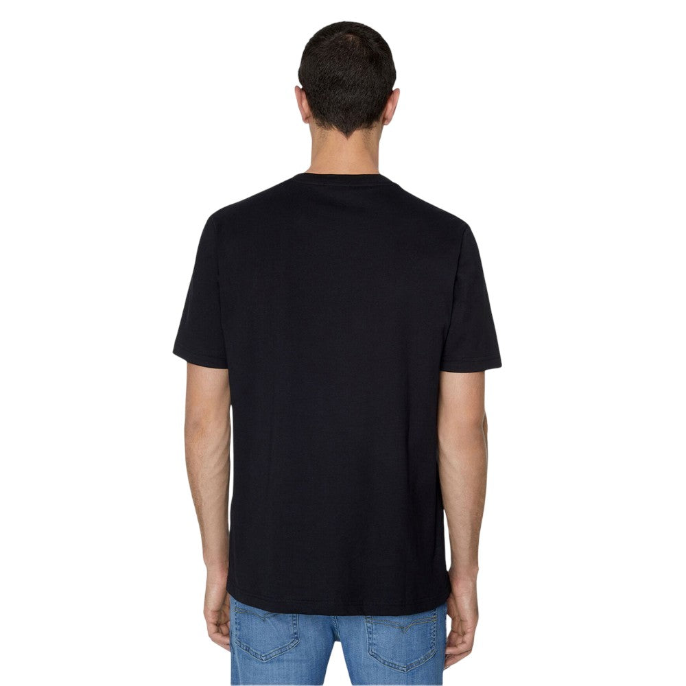 Black-Blue - Pack Shot - Diesel Unisex Adult Power Station Logo T-Shirt