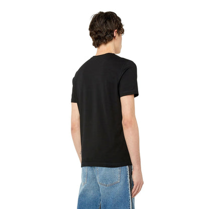 Black - Back - Diesel Mens Triangle Logo T-Shirt