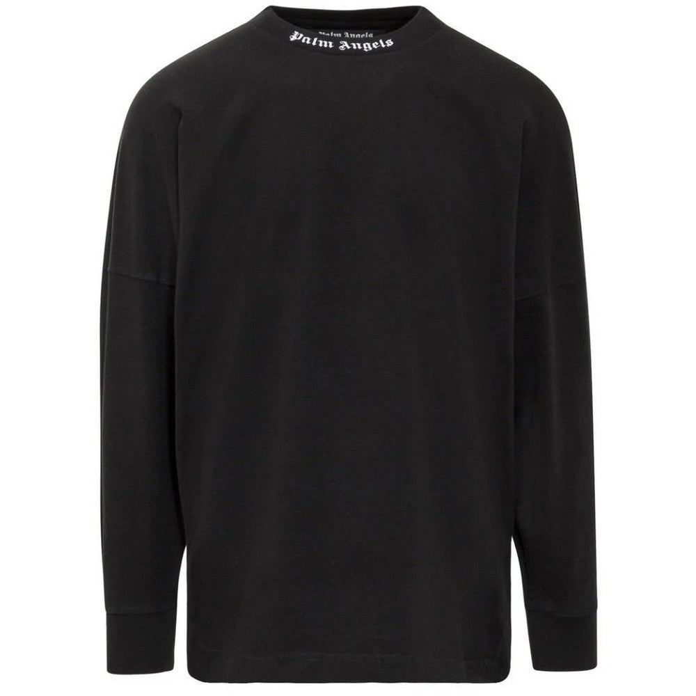 Black - Front - Palm Angels Mens Classic Logo Long-Sleeved T-Shirt