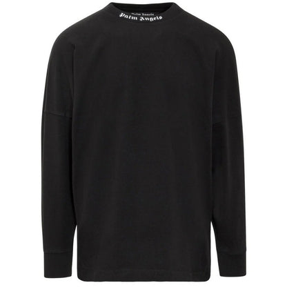 Black - Front - Palm Angels Mens Classic Logo Long-Sleeved T-Shirt