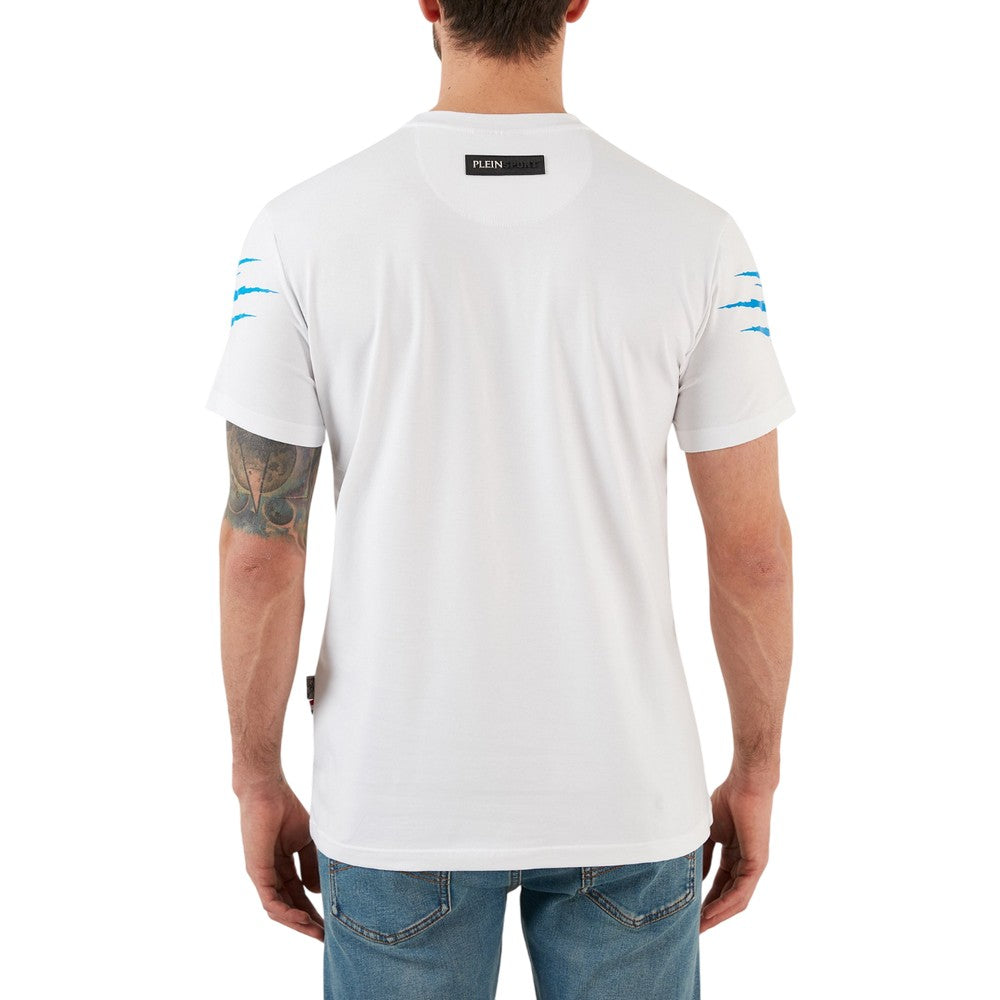 White - Back - Plein Sport Unisex Adult Tiger T-Shirt