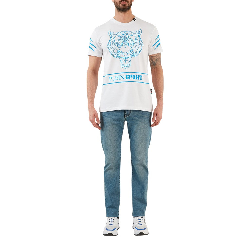 White - Close up - Plein Sport Unisex Adult Tiger T-Shirt