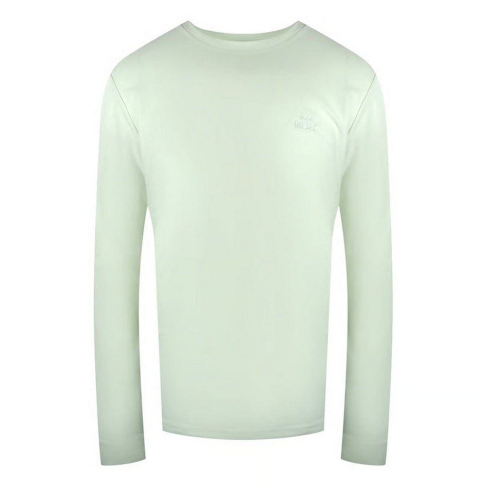 Off White - Front - Diesel Unisex Adult Logo Long-Sleeved T-Shirt