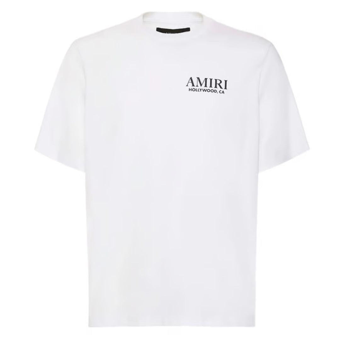 White - Front - Amiri Mens Bones Logo Cotton T-Shirt