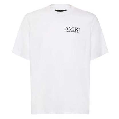 White - Front - Amiri Mens Bones Logo Cotton T-Shirt