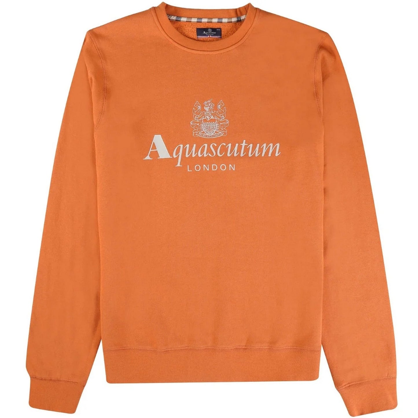 Orange - Front - Aquascutum Mens Big Logo Active Sweatshirt