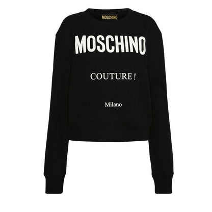 Black - Front - Moschino Womens Couture Milano Sweatshirt