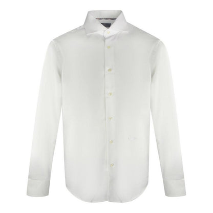 White - Front - Aquascutum Mens Plain Long-Sleeved Shirt