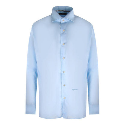 Light Blue - Front - Aquascutum Mens Plain Long-Sleeved Shirt