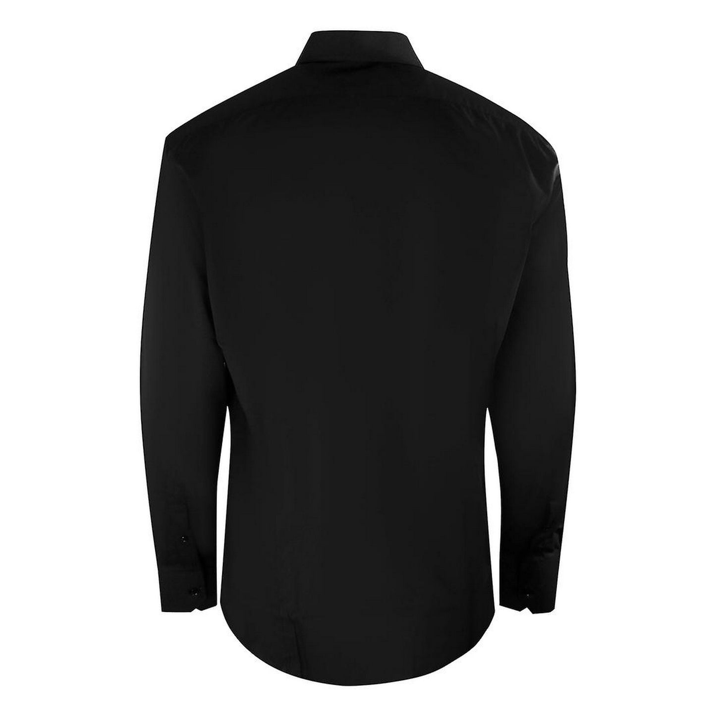 Black - Back - Aquascutum Mens Plain Long-Sleeved Shirt