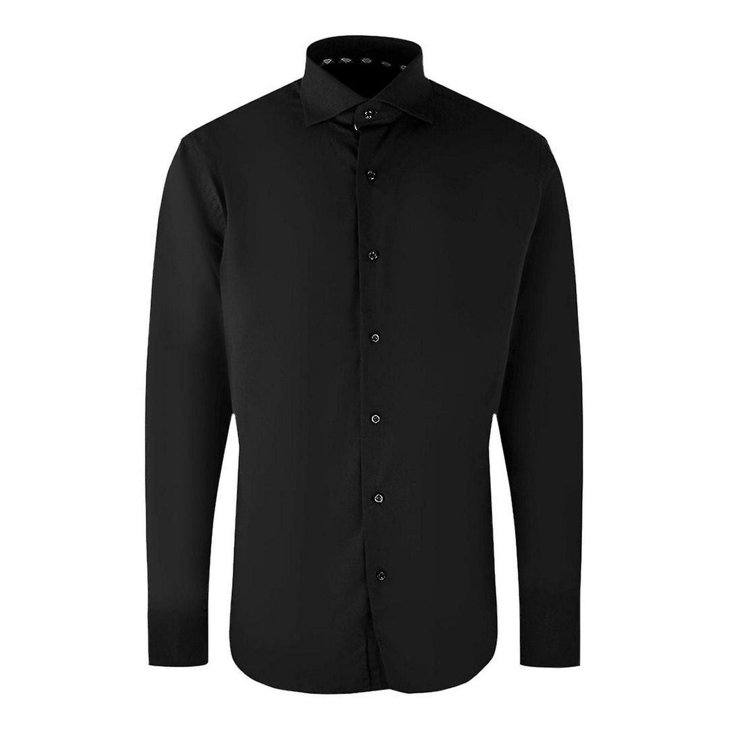 Black - Front - Aquascutum Mens Plain Long-Sleeved Shirt