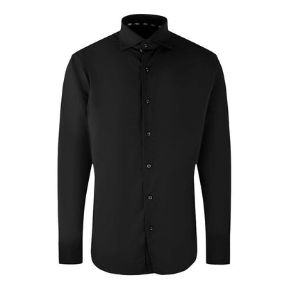 Black - Front - Aquascutum Mens Plain Long-Sleeved Shirt