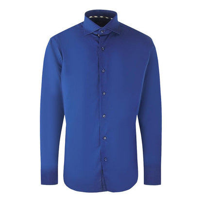 Navy - Front - Aquascutum Mens Plain Long-Sleeved Shirt