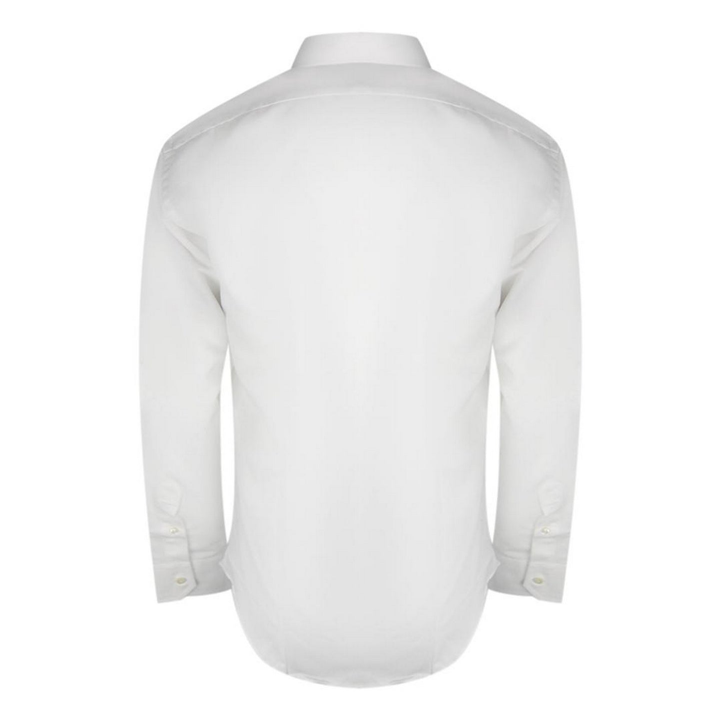 White - Back - Aquascutum Mens Plain Long-Sleeved Shirt