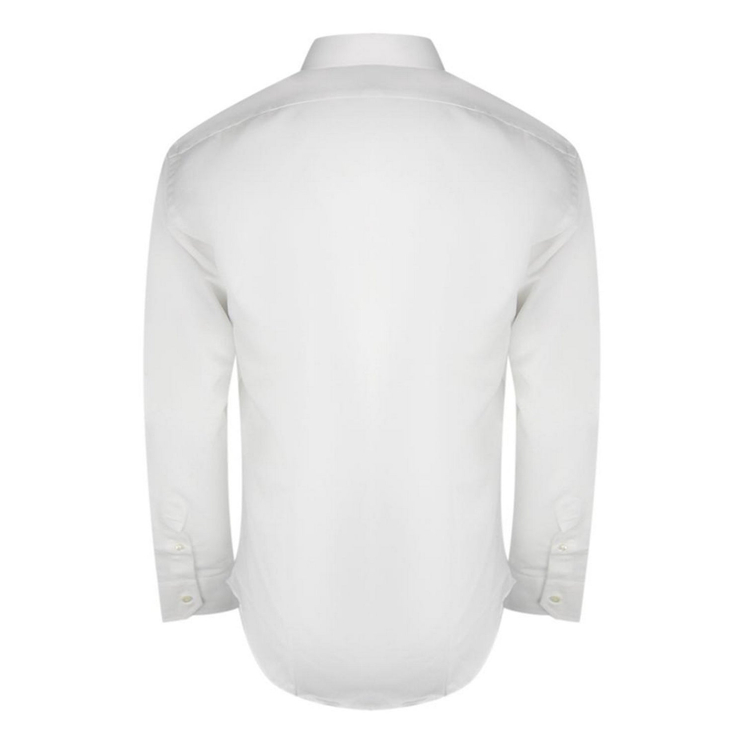 White - Back - Aquascutum Mens Plain Long-Sleeved Shirt